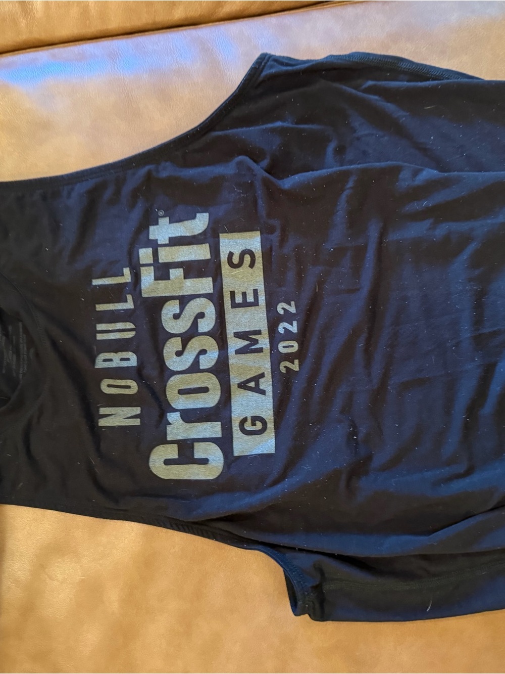 NOBULL Black Tank Top with Gold CrossFit Games Print